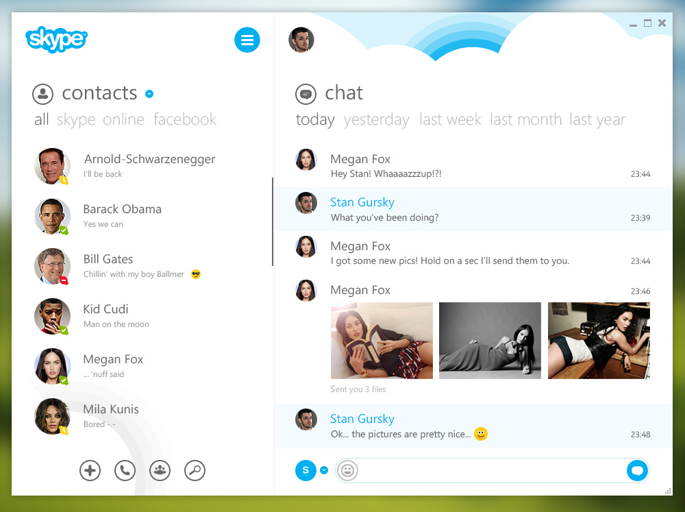 search a skype conversation